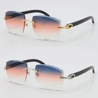 بيع 3524012 بدون شفة الأصلي الأسود الجاموس القرن النظارات الشمسية عدسة للجنسين القيادة نظارات ج الديكور الذهب معدن الإطار النظارات الذكور والإناث