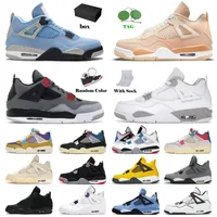 With Box Jumpman 4 4s Mens Basketball Shoes University Blue Infrared White Oreo Cactus Jack Bred Black Cat DIY Analyzes What The Men Women Sports Sneakers Trainers