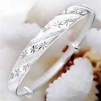 Fashion And Romantic Heart-shaped Zircon Gypsophila Bracelet Women&#039;s Jewelry Hand Ring Day Delivery Year Gift Wholesale Bangle
