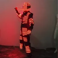 Decoração de festa lz17 usa robôs led mass mai rgb roupas de luz colorida de discoteca pêlos de barras de barras de barras de luminosa luvas luminosas dj