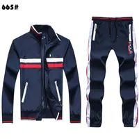 Uomo Sportswear Set Brand Mens Tracksuit Sporting Abbigliamento fitness Due pezzi Felpe Polo + Pantaloni Casual Mens Track Tuta