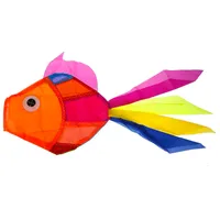 Kites Rainbow Fish Kite Windsock Outdoor Garden Park Decor Kids Line Laundry Kits Toys 0110