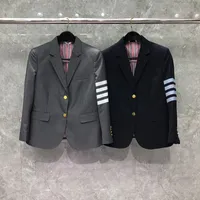 4-Bar Stripe Women&#039;s Suit spring Autumn Slim Fit Business Casual Jackets Fashion Brand Blazers Women Classic Formal Wool Dinner Prom Suits Host Clothing Coat