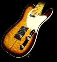 Custom Merle Haggard Tele Tuff Dog Two-Tone Sunburst Electric Guitar Flame Maple Neck & Fingerboard, Gold Hardware, Tremolo Bridge