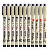 12Pcs Sakura Pigma Micron Art Markers Pens for Drawing Waterproof Needle Hook Line Sketch Brush Pen Creative Stationery Supplies 210226
