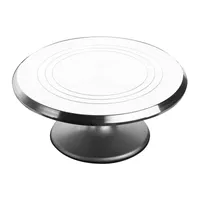 Narzędzia do pieczenia ciasta aluminium aluminium obrotowe ciasto gramofon 12 '' stojak obrotowy z nieklinującym silikonowym dnem idealne zapasy dekoracyjne