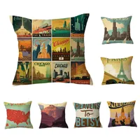 Cover Pillow with Colorful Scenery