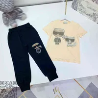 SS FF бренд детская одежда мальчиков устанавливает модные брюки футболка из двух частей горячие галеры лафайетт дизайнеры одежды дети размером 110-160