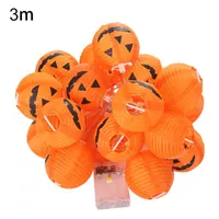 Party Decoration Pumpkin Light Skewers Halloween Lantern Dekorativa strängar Terror Atmosfär Hem
