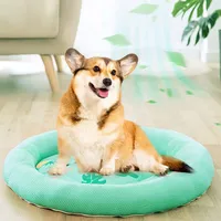 猫のベッド家具の柔らかいペットマット洗える夏の冷却クッション子犬のための夏の冷却クッションのクッションの子犬のアイスシルクメッシュ防水禁煙犬用品