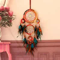 Bohemian style Feather Dream Catchers Wall Hanging Art Room Car Decor hunter Substance Dreamcatcher Ornament Gifts to Friends