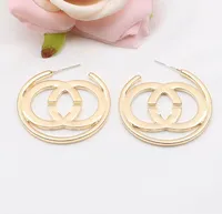 16style 18K Gold Plated Vintage Designer Letters Stud Long Earring Crystal Diamond Geometric Luxury Women Rhinestone Pearl Wedding Party Jewerlry Accessories