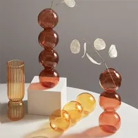 Цветные креативные стеклянные пузырьки ваза цветочная композиция гидропонный стол украшения украшения дома 211215