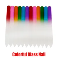 New Colorful Glass Nail Files Durable Crystal File Nail Buffer NailCare Nail Art Tool for Manicure UV Polish Tool In Stocka52