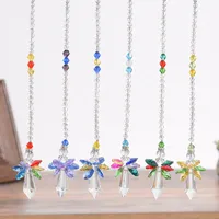 Decorative Objects & Figurines 6PCS Angel Suncatcher Crystal Pendant Handmade Angels Rainbow Maker Home Window Hanging Decor