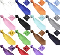 2021 NYA MEN \ 's Tie Cuff Länkar Handkerchief Set 100% Silke Ny julklapp