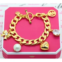 Fashion Temperament Multi Pendant Tassel Basic Bracelet Pearl Bow Love Crystal Letter Bracelet