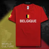 Belgique Hommes T-shirt Belgian Jersey Nation Team T-shirt Coton T-shirt Casual Fitness Sporting Vêtements Drapeau Pays Belgique x0621
