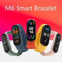 M6 Smart Bracelet Wristbands Fitness Tracker Real Heart Rate Blood Pressure Monitor Screen IP67 Waterproof Sport Watch For Android Cellphones VS M4 M5 ID115 a43