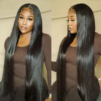 Peruvian Straight Hair Bundles With Closure 3 Bundels stright human weave Wholesale Hairs Weft and Lace Closures 30 32 40inch Sunny Beauty