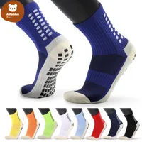 Chaussettes antidérapantes antidérapantes pour hommes Chaussettes de football Athletic Longs Sports Absorbant Sports Grip Chaussettes pour Basketball Football Volleyball Running FY7610CT05