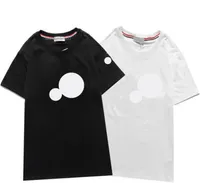 Monclair Moda Mujeres Hombres Camisas de manga corta de verano Camiseta Última camiseta de aptitud transpirable simple Ropa de algodón Embroid