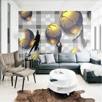 Bakgrundsbilder 3D v￤ggm￥lning metall basket abstrakt kreativt utrymme tapeter f￶r vardagsrum tv -bakgrund v￤gg papper hem dekor papel de parede