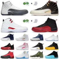 Yeni Zapato 12 12 S Erkek Basketbol Ayakkabıları Jumpman Büküm Düşük Paskalya Ters Grip Oyunu Üniversitesi Mavi Karanlık Concord UNC Uygun Antrenör Spor Sneakers Boyutu 40-47
