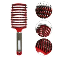 Professionella Combs Nylon Tangle Hair Brush Round Do Denangle Hairs Comb Hairdresser Wet Curly Doltangle Hairbrush 5 F￤rger f￶r alternativ