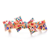 Charm Rhinestone Flowers Haarclip voor vrouwen Hoogwaardige Crystal Butterfly Barrettes Sieraden Girl Wedding Accessoires Clips