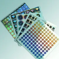 Aangepast ronde hologram label anti-valse beveiliging zelfklevende stickers bedrukte kleur verandering anti-nep een keer gebruikt sticker
