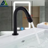 Bathroom Sink Faucets Deck Mounted Faucet Matte Black Basin Water Tap Rotate Handle Washing Vessel
