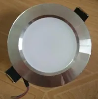 Downlights Changeable Led Downlight 3w 5w 7w Ceiling Recessed Light Silver Frame 3 Color Change Warm Nature Cool White AC180-240V SMD5