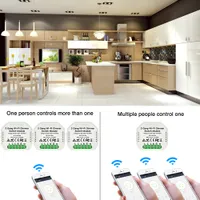2 GANG 2 Way WiFi Smart Light Control Switch Switch Diy Breaker Модуль Умный Жизнь / Приложение Tuya Пульт дистанционного управления Работа с Alexa Echo Google Home