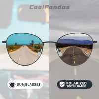 Coolpandas Vintage Cateye Sunglasses 여성 편광 Pochromic Sun Glasses 여성 UV400 Gafas de Sol을위한 다채로운 안경