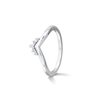 Anelli cluster Genuine 925 Sterling Silver Finger Tiara Wishbone Wedding Engagement per le donne regalo Gioielli di moda Anillos Kralen