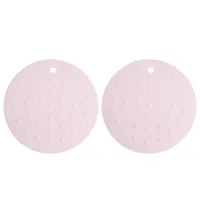 Tappetini Tappetini 2pcs Silicone DinnerWare Pad Hanging Pot Holder Round Placemat Isolamento termico Tablemat per la cottura Cucina cucina -Size