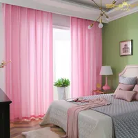 29x78-дюймовый чистый занавес розовый шифоновые шторы для гостиной Po фона Tulle Wedding-M191008 Drapes