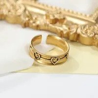 Творческое кольцо Женское старое медное покрыванное античное золото Корейский ins прохладный ветер нерегулярный вогнутый выпуклый поверхность