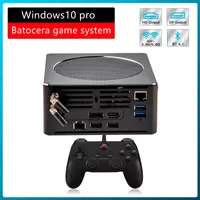 Super console X Boîte Mini PC 8G DDR4 Mémoire 2TB HDD Win 10 Pro et Batocera Gaming Dual System pour PS2 / WII / PSP / N64 / Sega 40000+ Jeux