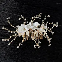 Clip per capelli Barrettes ACRDDK Fashion Pearls Pettini per le donne 2022 Chic Bello Crystal Headpiece Elegante Bridal Wedding Accessori