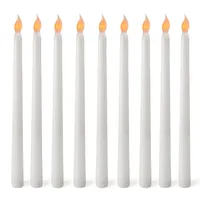 12Pcs Pack Flickering LED Taper Candles Light Tea Lights Electric Candle for Home Christmas Party Wedding Romantic Dinner Decoration