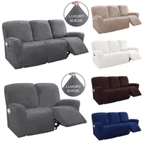 2-3-zitter all-inclusive fauteuil Sofa Cover Antislip Massage Elastische Case Suede Couch Relax Fauteuil 210910