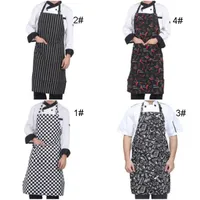 Aprons Adjustable Hang Neck Chef Kitchen Apron Restaurant Baking Cooking Bib Dress Polyester+cotton Anti-stain Accessories