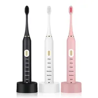 Sonic Toothbrush Adults 6 Levels Cleaning Mode Electric Toothbrushes USB Rechargeable with 8 Tooth Brush Heads Oral Nozzle for Den2393
