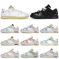 Off White x Nike SB Dunk Low The 50 OW Nik Dunks Lot 1 One Men Women Running Shoes University Red Pine Green Black White Silver Pink Purple Sports Sneakers Trainers Outdoor