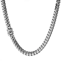 Высокое качество 8 мм из нержавеющей стали из нержавеющей стали серебра Miami Cuban Link Mens Womens Ожерелье или браслет подарок 7-40 "ручной работы