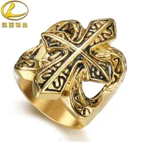 Men's Ch2022 Chrome Nostalgic Crowe and Women's Exaggerated Stainless Steel Ring Kelly Hearts Sute