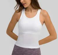 Yoga Giyim Kadın Tank Tops I-Şekilli Geri Yoga Yelek Göğüs Pad Ile Sutyen Spor Koşu Fitness Spor Giyim Egzersiz Gömlek