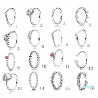 925 Sterling Silber Womens Diamant Ring Modeschmuck Hochzeit Verlobungsringe für Frauen